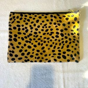 Cute pony hair zip cutch 8x11